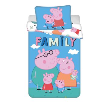 Peppa malac Big Pig Family gyerek, ovis ágyneműhuzat 100×135cm, 40×60cm