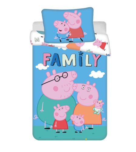 Peppa malac Big Pig Family gyerek, ovis ágyneműhuzat 100×135cm, 40×60cm
