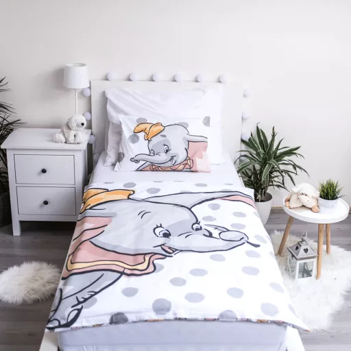 Disney Dumbo Dots gyerek ágyneműhuzat 100×135cm, 40×60cm
