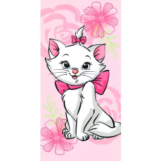 Disney Marie cica Pink Flower fürdőlepedő, strandtörölköző