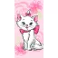 Disney Marie cica Pink Flower fürdőlepedő, strandtörölköző