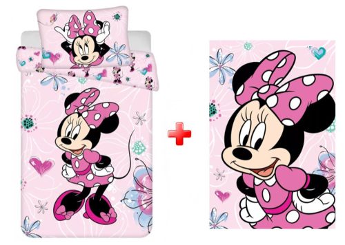 Disney Minnie ágyneműhuzat és polár takaró szett