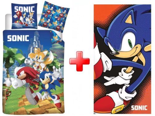 Sonic, a sündisznó Speedy Dreams ágyneműhuzat és törölköző szett (40×200cm, 70×90cm)