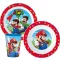 Super Mario Mushroom Kingdom étkészlet, micro műanyag szett, pohárral 260ml