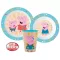 Peppa malac Kindness étkészlet, micro műanyag szett, pohárral 260ml