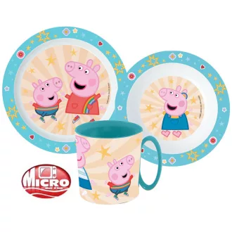 Peppa malac Kindness étkészlet, micro műanyag szett bögrével 350ml