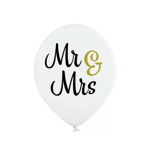 Mr & Mrs léggömb, lufi 6 db-os 12 inch (30cm)