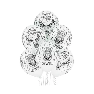 Szarvas Wild léggömb, lufi 6 db-os 12 inch (30cm)