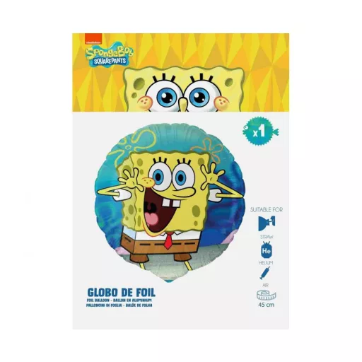 SpongyaBob Fun Face fólia lufi 46cm