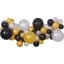 Silver-Gold-Black, Ezüst-Arany-Fekete léggömb, lufi girland szett 65 db-os