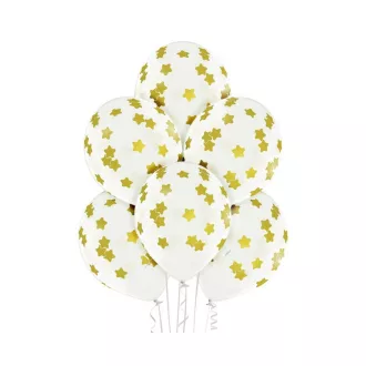   Stars, Csillagos léggömb, lufi szett 6 db-os 30 cm (12 inch)