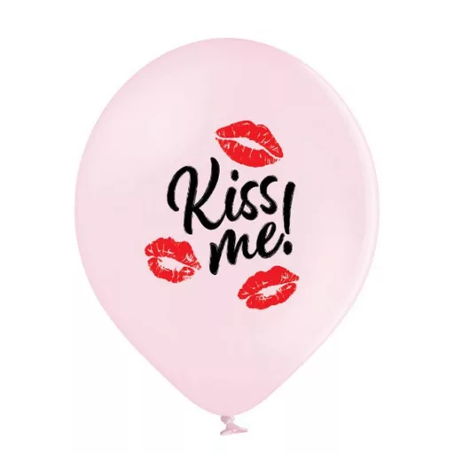Kiss Me, Csók léggömb, lufi 6 db-os 12 inch (30cm)