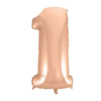 Rose Gold 1-es szám fólia lufi 92cm