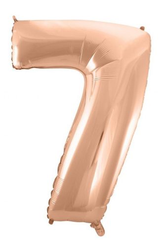 Rose Gold 7-es szám fólia lufi 92cm