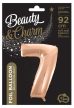 Rose Gold 7-es szám fólia lufi 92cm