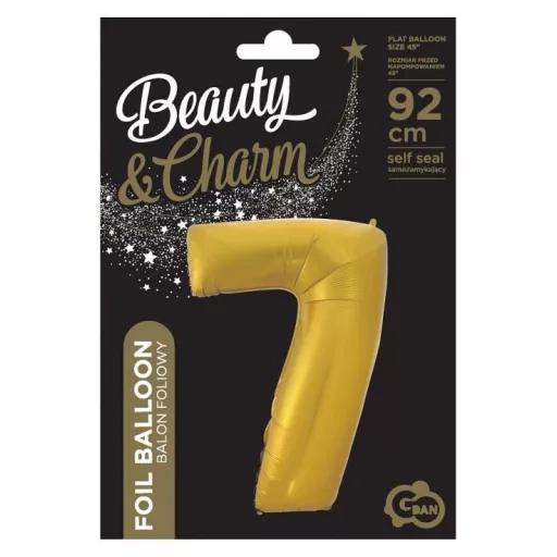 Gold Matt, Arany 7-es szám fólia lufi 92cm
