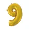 Gold Matt, Arany 9-es szám fólia lufi 92cm