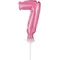 Pink, Rózsaszín 7-es szám fólia lufi tortára 13cm