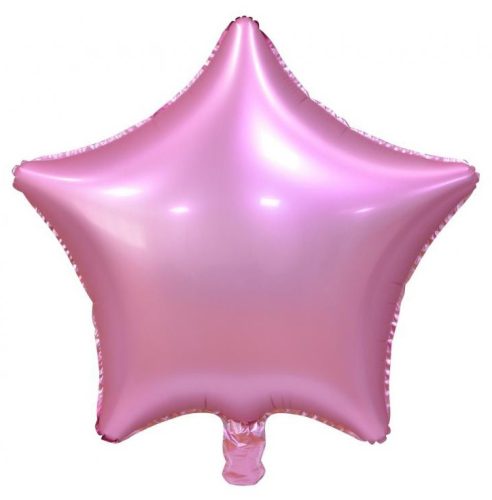 Matt Pink Star, Rózsaszín csillag fólia lufi 44cm