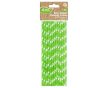 Green Polka Dots, Zöld papír szívószál 24 db-os