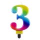 Galaxy, Színes tortagyertya, számgyertya 3-as
