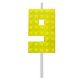 Building Blocks Yellow, Építőkocka tortagyertya, számgyertya 9-es