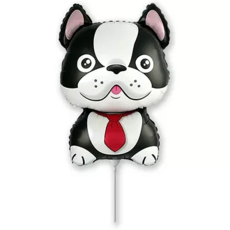 Bulldog Black, Kutyás fólia lufi 36 cm