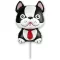 Bulldog Black, Kutyás fólia lufi 36 cm