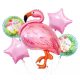 Flamingó fólia lufi 5 db-os szett