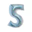 Holographic Silver, Ezüst 5-ös szám fólia lufi 76 cm