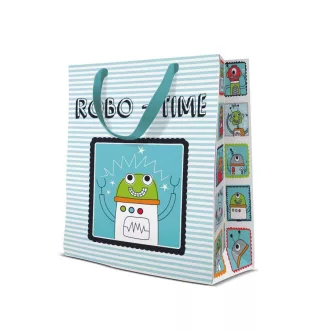 Robot papír ajándéktasak 20x25x10cm