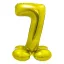 Gold, Arany 7-es szám fólia lufi talppal 72cm