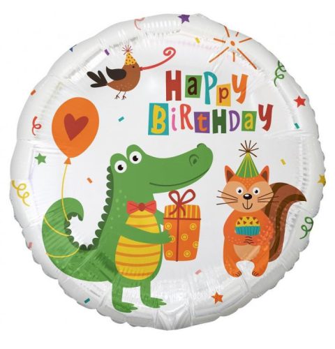 Happy Birthday Crocodile, Krokodil fólia lufi 36 cm