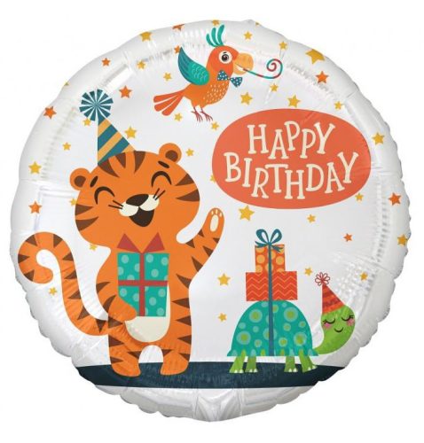 Happy Birthday Tiger, Tigris fólia lufi 36cm