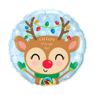 Reindeer, Rénszarvas Karácsony fólia lufi 46 cm
