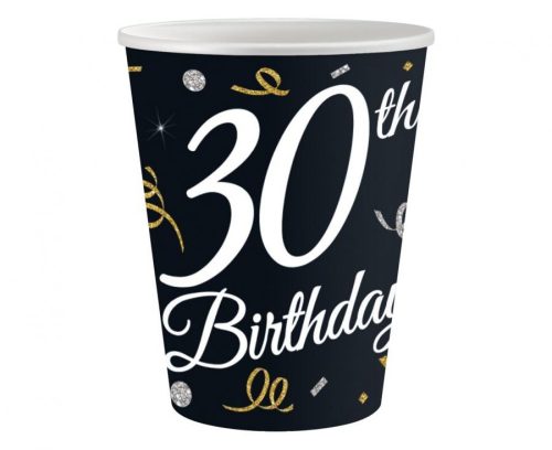 B&C Happy Birthday 30 papír pohár 6 db-os 200 ml