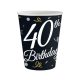 B&C Happy Birthday 40 papír pohár 6 db-os 200 ml