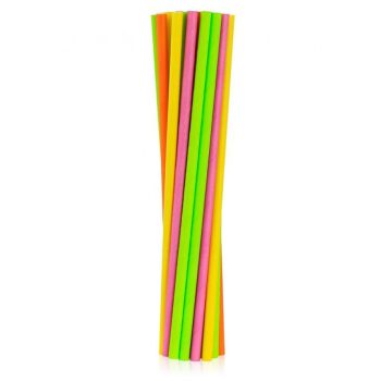 Neon Colours, Színes papír szívószál 24 db-os