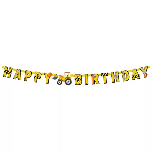 Építkezés Building Blocks Happy Birthday felirat 220cm