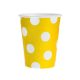 Yellow Polka Dots, Sárga papír pohár 6 db-os 270 ml