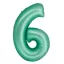 Mint Matt, Menta 6-os szám fólia lufi 76 cm