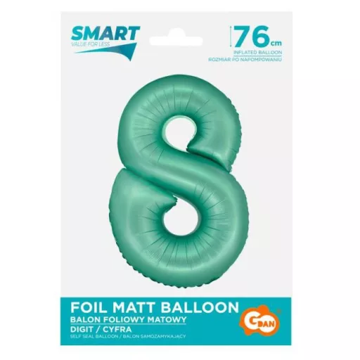 Mint Matt, Menta 8-as szám fólia lufi 76cm