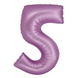 Lavender Matt, Levendula 5-ös szám fólia lufi 76cm