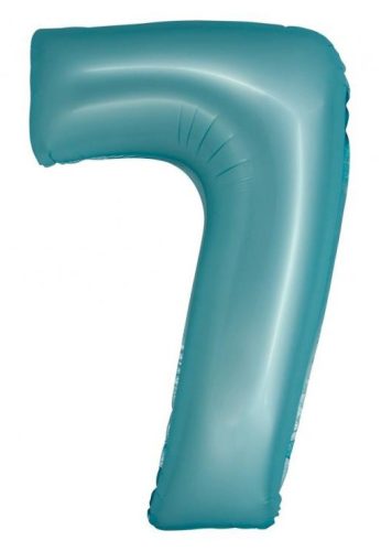 Light Blue Matt, Kék 7-es szám fólia lufi 76cm