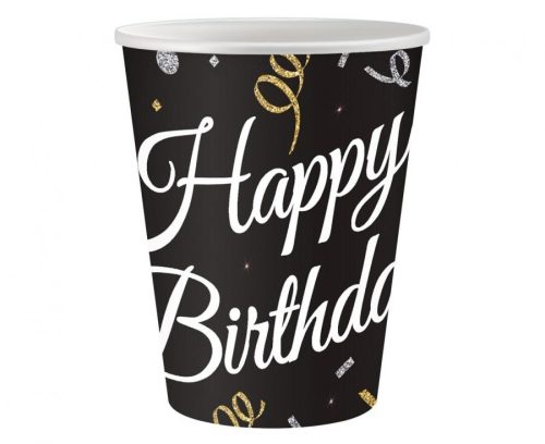 B&C Happy Birthday papír pohár 6 db-os 250 ml