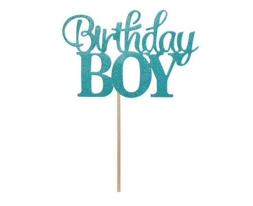 Birthday Boy torta dekoráció, topper 10 cm