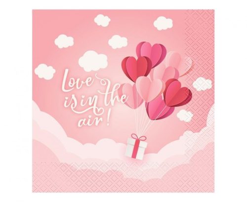 Love Is In The Air Pink szalvéta 20 db-os 33x33 cm