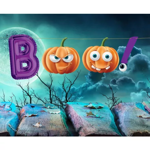 Halloween, Boo papír felirat 150cm