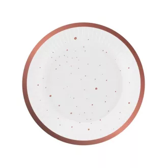 Rose Gold Celebrate papírtányér 6 db-os 18cm