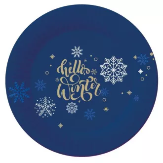 Snowflakes, Karácsony papírtányér 6 db-os 18cm